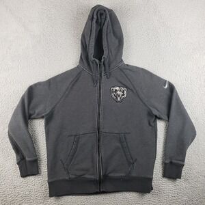 Chicago Bears Sweatshirt Mens L Gray On-Field Hoodie NIKE Football Full Zip